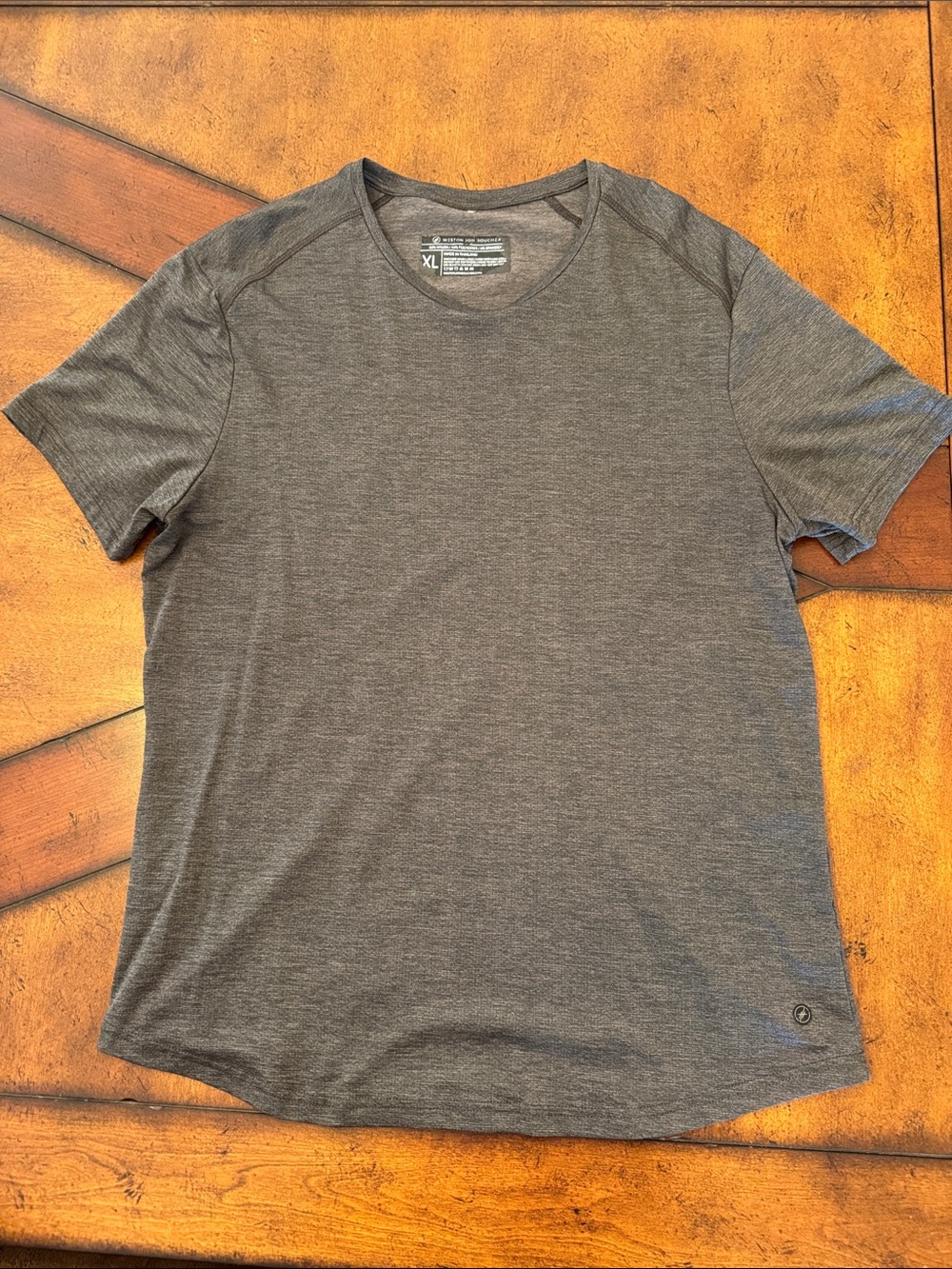 Men's Short Sleeve Active Crew Tee in Heather Charcoal